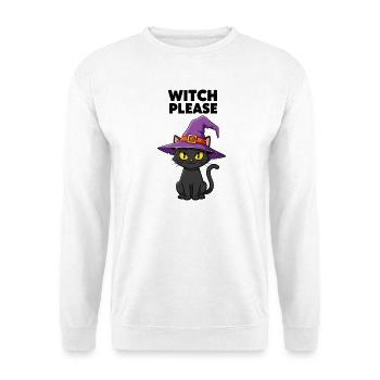 Mitternachtskätzchen-Hexe - Unisex Pullover - Weiß - Vorne