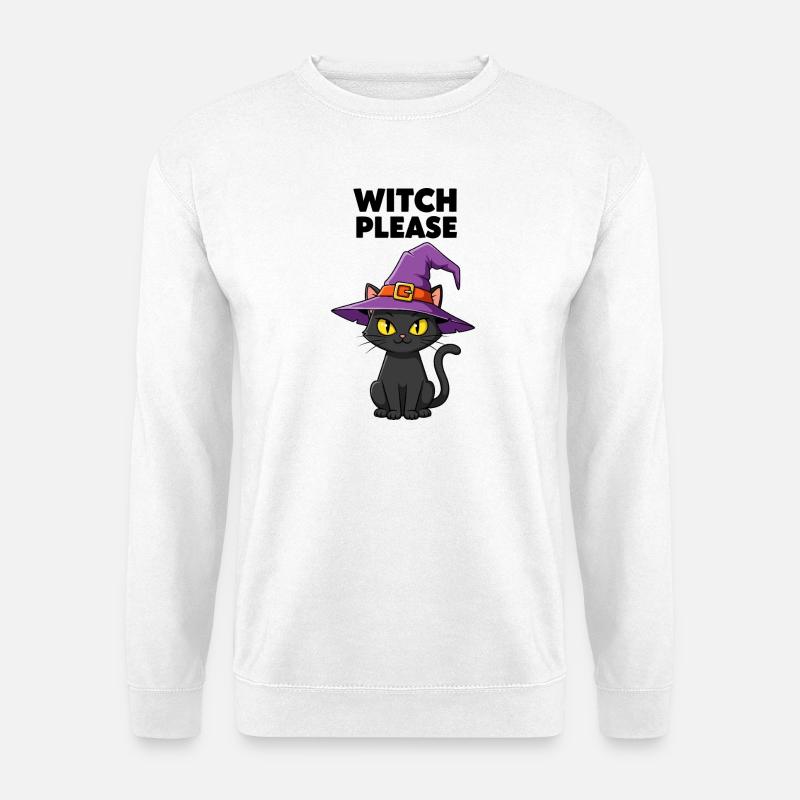 Midnight Kitten Witch - Unisex Sweatshirt - white