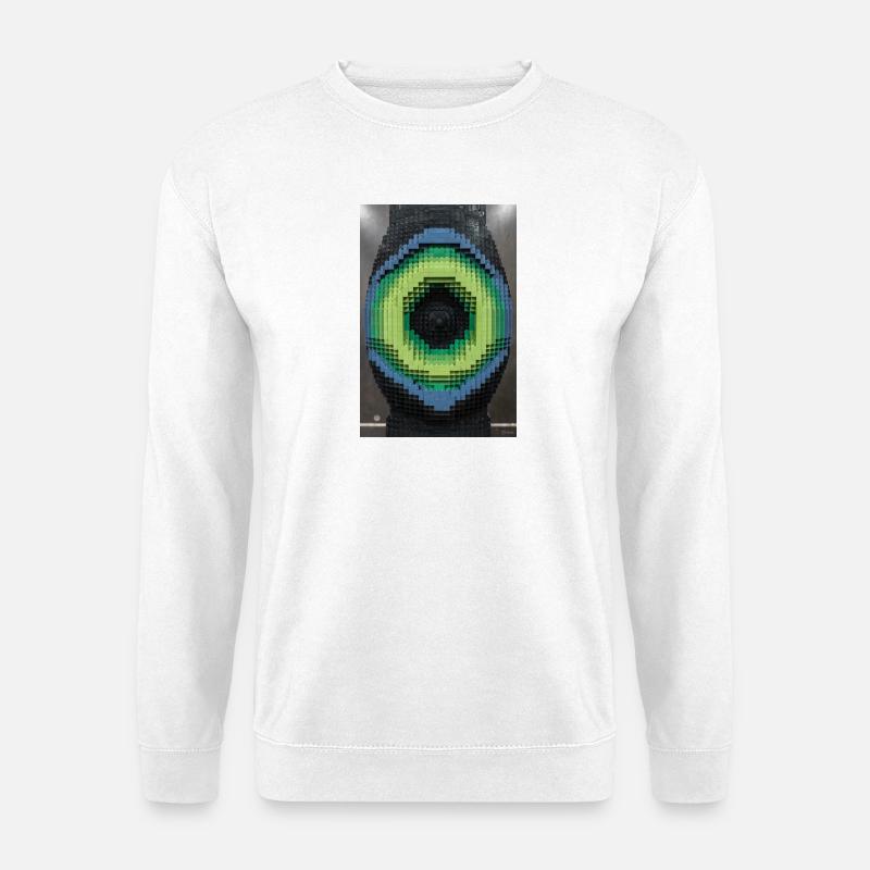 Pixel Eye Mosaik - Unisex Pullover - Weiß