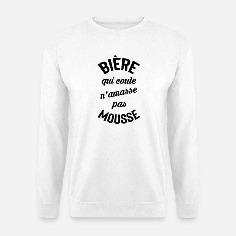 Rolling beer doesn't build foam - Unisex Sweatshirt - white