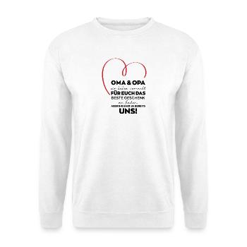 Cadeau drôle de grand-mère grand-père grands-parents - Sweat-shirt Unisexe - blanc - Devant