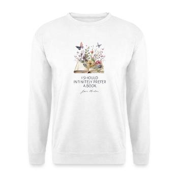 Je devrais infiniment préférer un livre II - Jane Austen - Sweat-shirt Unisexe - blanc - Devant