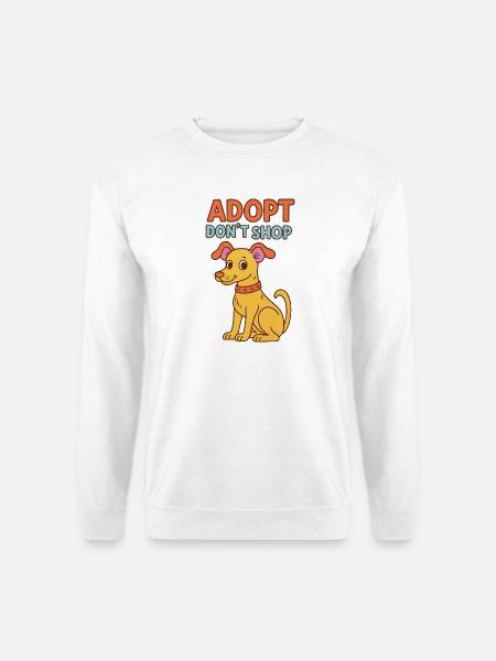 Adopt Don't Shop Pup - Unisex Sweatshirt - white
