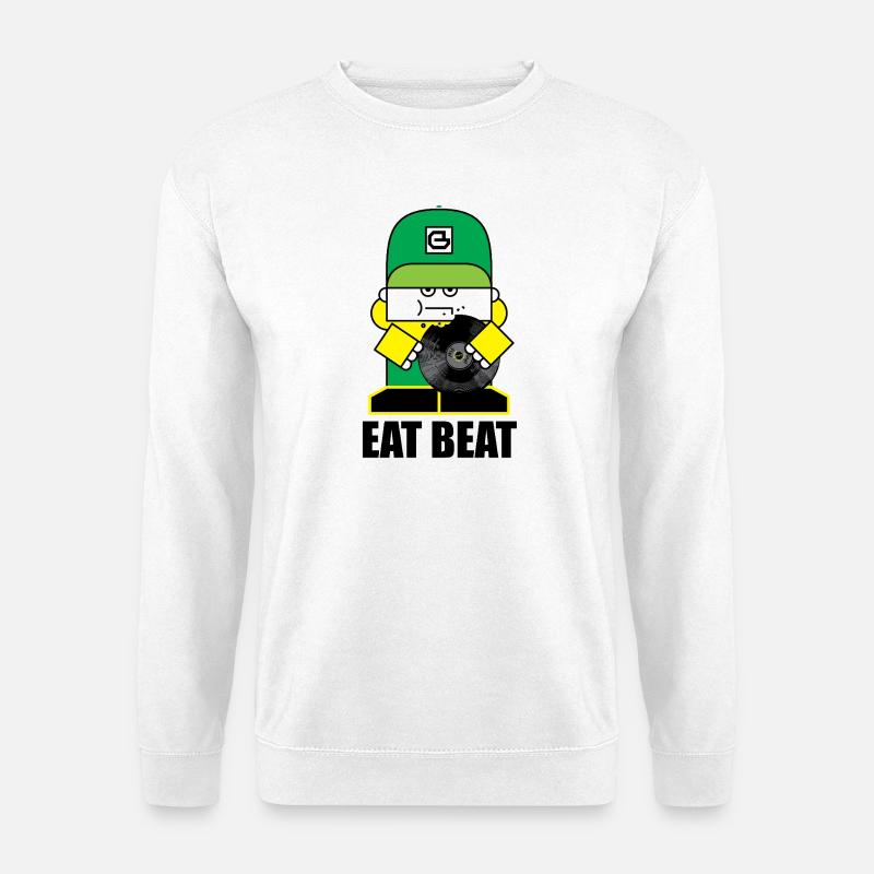 Eat Beat Vinyl Kid - Unisex Pullover - Weiß
