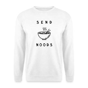 Send - Noods - Unisex Pullover - Weiß - Vorne