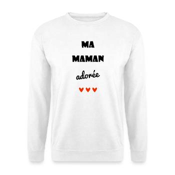 MOM. MOTHER'S DAY. HEART. FEAST. HAPPY BIRTHDAY - Unisex Sweatshirt - white - Front