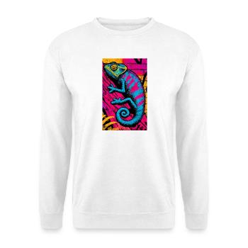 caméléon - Sweat-shirt Unisexe - blanc - Devant