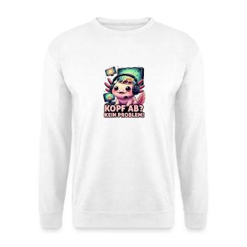 Gamer Ozelot mit Headset - Unisex Pullover - Weiß - Vorne
