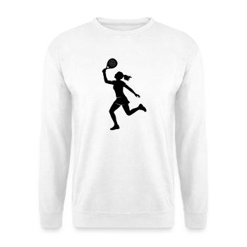 Woman playing padel - Unisex Sweatshirt - white - Front