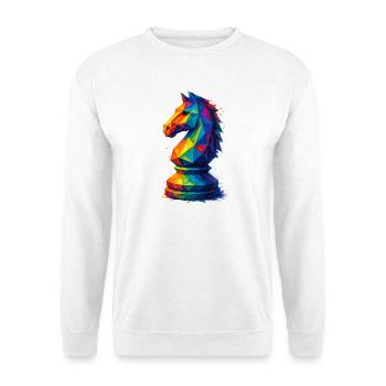 Geometric Rider: The Agility of the Jump - Unisex Sweatshirt - white - Front