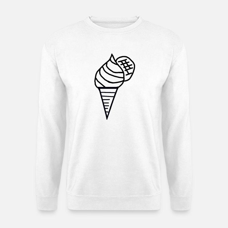 Eis  Eiscreme 60er Retro Eiswaffel Kinder - Unisex Sweatshirt - white