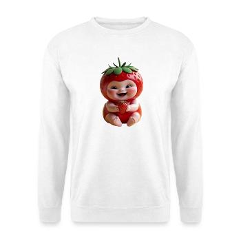 Strawberry Baby Smiling Motif - Unisex Sweatshirt - white - Front