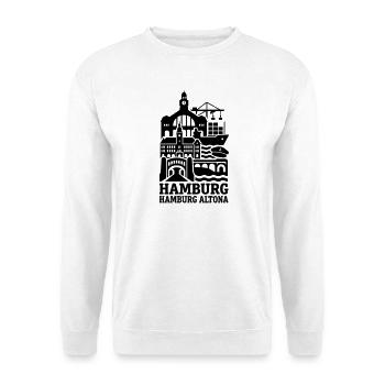 Hamburg Altona Silhouette - Sweat-shirt Unisexe - blanc - Devant