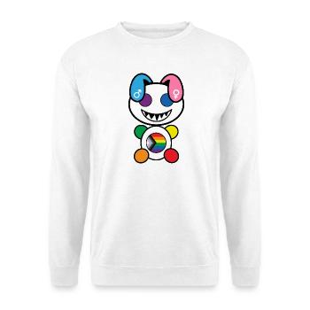 Pride Plush: Friendly - Unisex Sweatshirt - white - Front