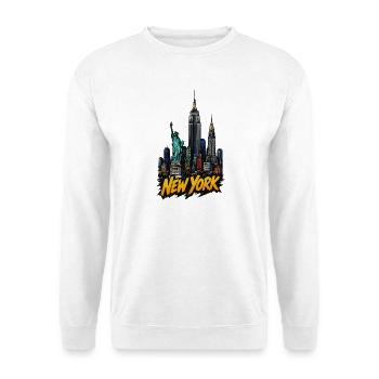 New York Skyline Graffiti Style - Sweat-shirt Unisexe - blanc - Devant