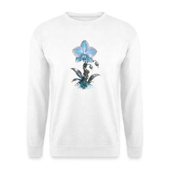Mechanische Azurorchidee - Unisex Pullover - Weiß - Vorne