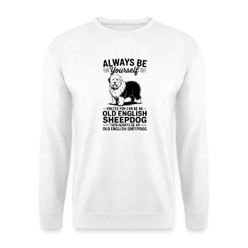Vieux cadeau de la blague du chien de berger anglais : Bobtail - Sweat-shirt Unisexe - blanc - Devant