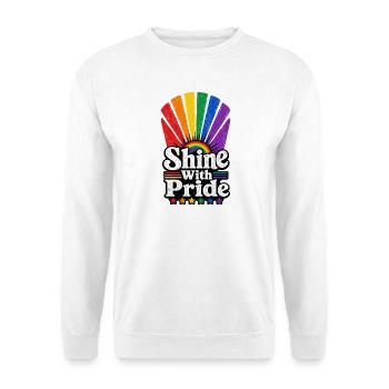 Shine With Pride Sun Vintage Pride Motif LGBTQ - Unisex Sweatshirt - white - Front