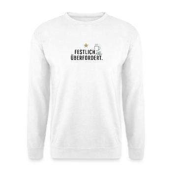 Festlich überfordert - Unisex Pullover - Weiß - Vorne
