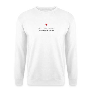 Cœur en écriture dorée - Sweat-shirt Unisexe - blanc - Devant