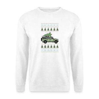 Defender 110 - Arbre de Noël - Sweat-shirt Unisexe - blanc - Devant