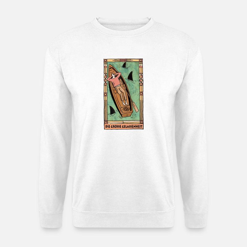 Die Große Gelassenheit Tarotboot - Unisex Pullover - Weiß
