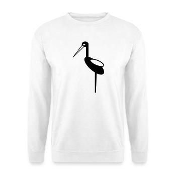 Cigogne, sage-femme, motif sage-femme - Sweat-shirt Unisexe - blanc - Devant