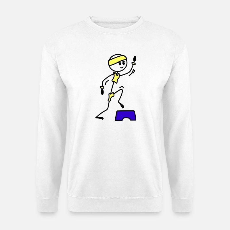 Schritte oder Aerobic Mädchen Trainingsübung - Unisex Pullover - Weiß