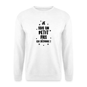 Fils / Fille / Petit-Fils / Petite-Fille - Sweat-shirt Unisexe - blanc - Devant