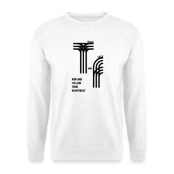 Track & Field Leichtathletik Herzschlag Spruch - Unisex Pullover - Weiß - Vorne