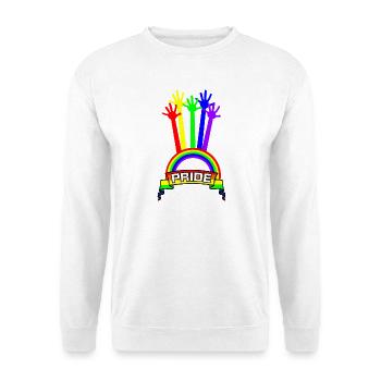 Pride Hände Regenbogen - Unisex Pullover - Weiß - Vorne