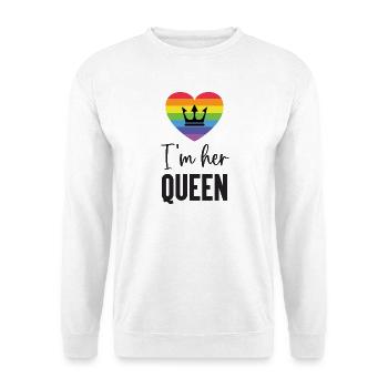 Mois de la fierté LGBT - Je suis sa reine - Sweat-shirt Unisexe - blanc - Devant