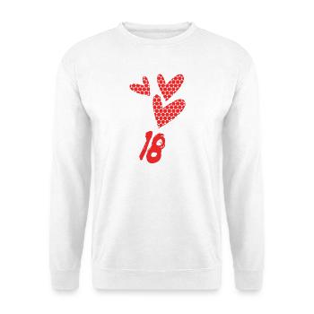 18. 18 JAHRE ALT. 18-JÄHRIGES JUBILÄUM. GEBURTSTAG 18 JAHRE. - Unisex Pullover - Weiß - Vorne