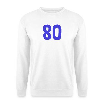 80. 80 ANS. 80e ANNIVERSAIRE. ANNIVERSAIRE 80 ANS. - Sweat-shirt Unisexe - blanc - Devant