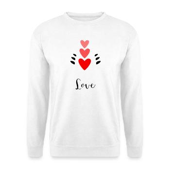 VALENTINE'S DAY. Bachelorette party. I LOVE YOU. I LOVE YOU. LOVE - Unisex Sweatshirt - white - Front