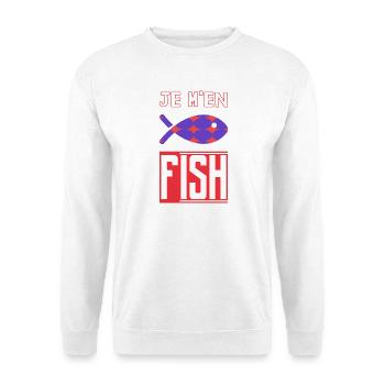 HUMOUR. POISSON. SARDINE. POISSON D'AVRIL - Sweat-shirt Unisexe - blanc - Devant