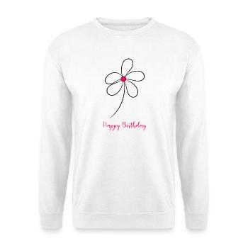 HAPPY BIRTHDAY. HAPPY BIRTHDAY. ANNIVERSARY. - Unisex Sweatshirt - white - Front