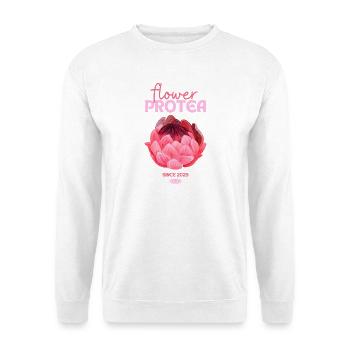 Protea Protea Blüte Proteas Rosa Blüten - Unisex Pullover - Weiß - Vorne