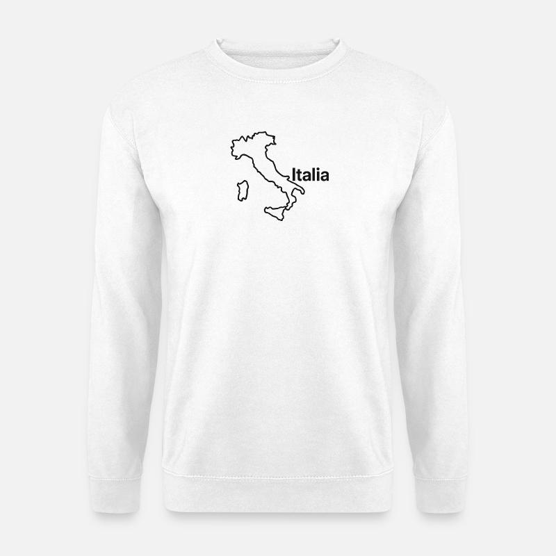 Italienische Karten-Silhouette - Unisex Pullover - Weiß