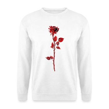 Crimson Rose Anemone Illustration - Unisex Sweatshirt - white - Front