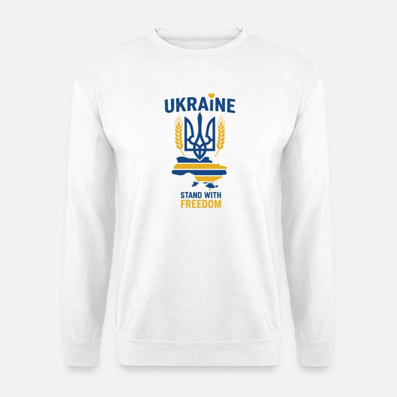 Ukrainisches Freiheitsemblem - Unisex Pullover - Weiß
