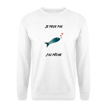 PÊCHE. RETRAITE. RETRAITE. RETRAITEE - Sweat-shirt Unisexe - blanc - Devant