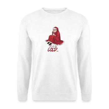 It is so cold - Santa Claus warm under a red cape - Unisex Sweatshirt - white - Front