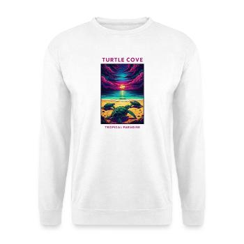 Bahamian Paradise Sunset Turtle Book - Unisex Sweatshirt - white - Front