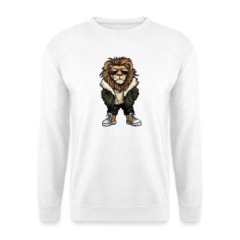Löwe Cool Winter - Unisex Pullover - Weiß - Vorne