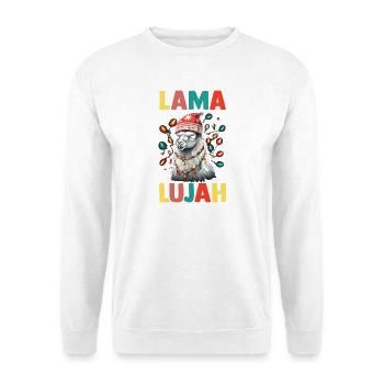 Père Noël Lama Noël Noël - Sweat-shirt Unisexe - blanc - Devant