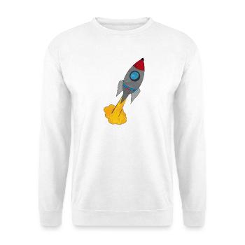 Colorful rocket at launch - Unisex Sweatshirt - white - Front