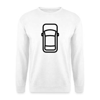 voiture - Sweat-shirt Unisexe - blanc - Devant