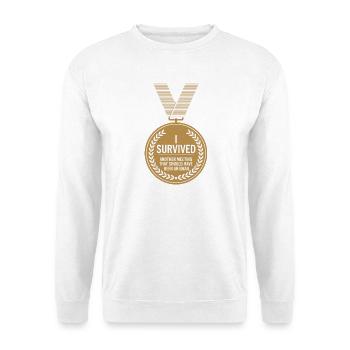 J’ai survécu à une autre réunion Email Home Office Office - Sweat-shirt Unisexe - blanc - Devant