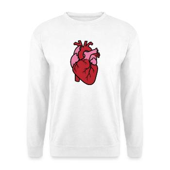 Vecteur d’organe réaliste anatomique du cœur - Sweat-shirt Unisexe - blanc - Devant